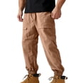 thumbnail image 2 of asjyhkr Mens Cargo Pants Plus Size Stretch Drawstring With Pocket Quick Drying Daily Outdoor Hiking Joggers, 2 of 9