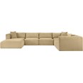 thumbnail image 3 of Meridian Furniture 7-Piece Camel Corduroy Performance Fabric Modular Sectional, 3 of 15