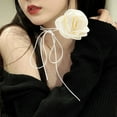 thumbnail image 1 of Collar con cordones de flores, collar elegante, accesorios de joyería de vestir con estilo ajustable, gargantilla floral, collares para festival de Beige Fernando gargantilla collar, 1 of 8