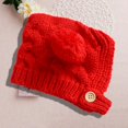 thumbnail image 2 of Kids Winter Thick Hats Ears Children Caps Pompom Knitted Cute Hat (Red), 2 of 4