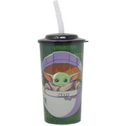 Zak Designs 30379355 16 oz Star Wars the Child Baby Yoda Sports Tumbler with Lid & Straw
