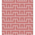 thumbnail image 3 of Ambesonne Geometric Duvet Cover Sets, Bohemian Mosaic Lines, 2-King, Dark Pink and White, 3 of 6