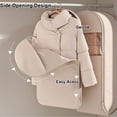 thumbnail image 5 of Space Saving Hanging Garment Bag with Self Compression Zipper,Dust Cover Clothes Bags for Down Coat,Space Saver Closet Organizers, for Closet Storage (Beige, L), 5 of 9