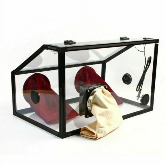 Fully Enclosed Electric Grinding Table Polisher Dust Box Acrylic Cover LED Light