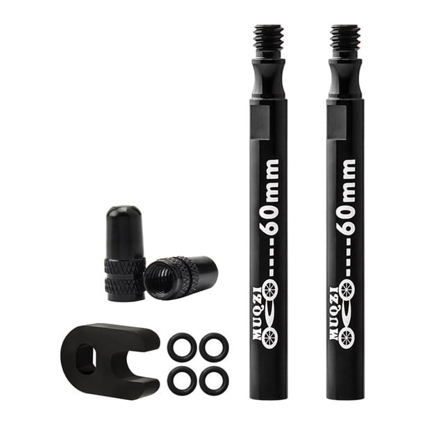 PRESTA VALOR EXTENSPORTE VALORES EXTENSIóN CON EL CORE Y EL ADAPTADOR 2 UNIDS BLACK 60mm Sunnimix extensor de valor