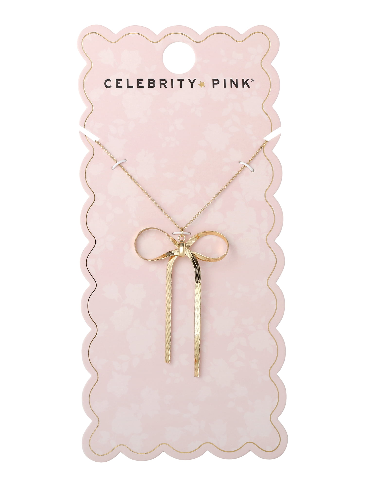 Celebrity Pink Women’s Bow Pendant Necklace