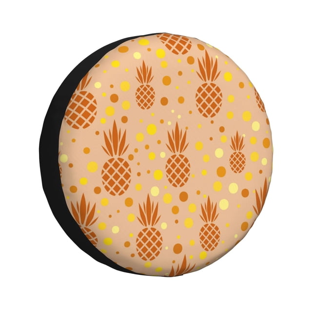 Fotbe Pineapples Funda de Llanta de Repuesto con Estampado, Engrosada, Ajuste Universal para Jeep, Remolque, RV, SUV, Camión-15 inch