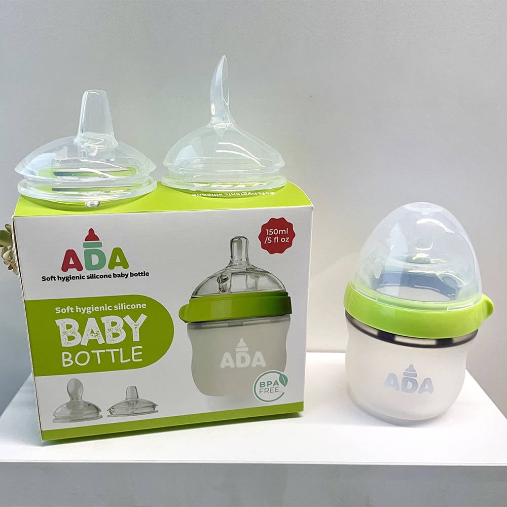 Baby Bottle Sets, 3 in 1 Include a Spout Sippy Cup, Squeeze Spoon Attachement for the Bottle