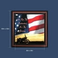 thumbnail image 2 of Harley Davidson Gifts for Men and Women, Patriotic Harley Accessories, Harley Davidson Wedding Gifts, Sunset American Flag for Harley Riders, "It's Not the Destination" Unique Motorcycle Decor, 8552, 2 of 4