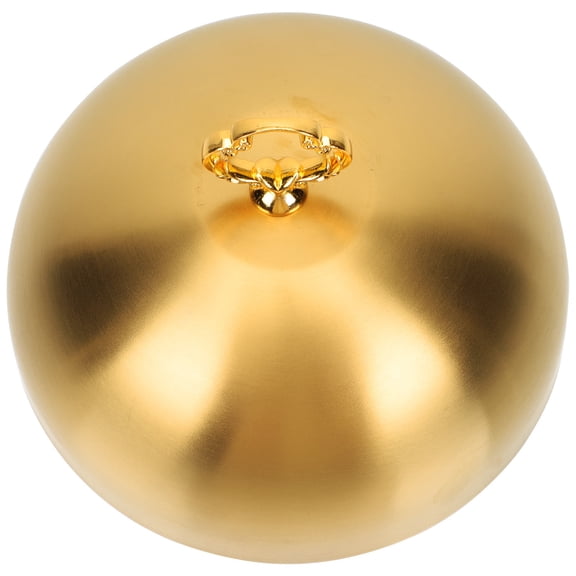 YEAHIBABY Serving Cloche Golden Stainless Steel Food Covers Dome Protect Food Round 1Set