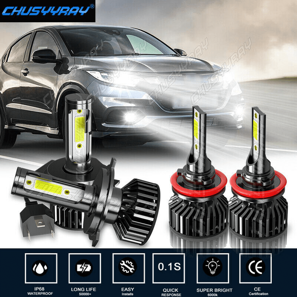 MOTORS Fog Light Bulbs For Honda HRV 2016 2017 2018 HRV Combo 4x LED