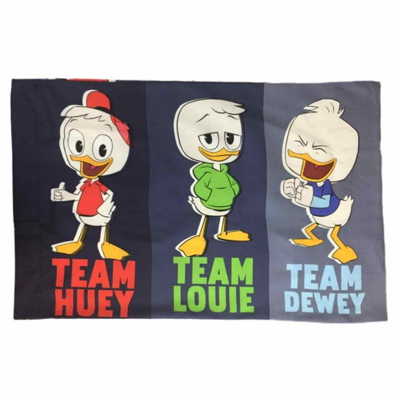 DuckTales Huey Dewey Louie Reversible Pillowcase Standard Duck Tales Pillow Case