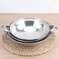 thumbnail image 5 of Cover Alcohol Stove Saute Pan Food Cooking Pot Chinese Wok Steel Kitchen Handle with Lid, 5 of 6