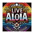 thumbnail image 4 of Awypu Retro Rainbow Hawaii Live Aloha State Summer Beach Vacation Waterproof Square Desk Cover 100% Polyester Fiber 36*36, 4 of 8