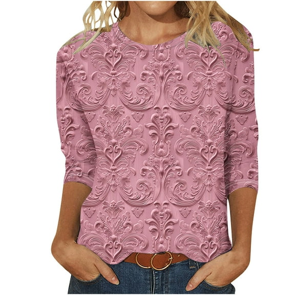 Cilsoka Shirts for Women Trendy Fall Winter 2025 3/4 Length Sleeve Womens Tops V Neck Womens Tunic Tops Dressy Casual Long Sleeve Womens Blouses Dressy Casual Plus Size My Orders past Orders