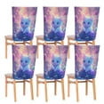 thumbnail image 6 of Decorative Chair Back Cover One Size x2 Chair Cover Dining Chair Slipcovers Chair Back Decoration Festival Chair Decoration Super Cool Cat, 6 of 6