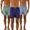 thumbnail image 7 of ToBeInStyle Men's Pack of 3 Assorted Classic Fit Tartan Plaid Boxer Shorts w/ Button Fly - Medium, 7 of 7