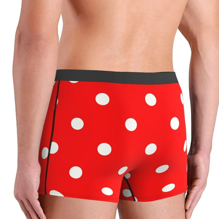 Red and white polka dot boxer shorts best sale
