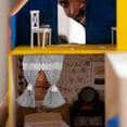 thumbnail image 4 of Miniature Dollhouse Window Curtains for Window Use 1:12 Scale Black Striped Drapes, 4 of 5