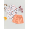 thumbnail image 3 of Bagilaanoe 2pcs Toddler Easter Outfits Baby Boy Shorts Set Short Sleeve Print Shirt Tops + Shorts 9M 12M 18M 24M 3T 4T Kids Casual Summer Clothes, 3 of 8