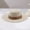 Beige, variant on Unisex Wool Tweed Cowboy Hat, 9.5cm Wide Brim Oval Crown Fedora With Riveted Leather Strap, Solid Color Warm Hat For Fall Winter Outdoor Festival Daily Wear Pink One Size