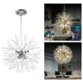 thumbnail image 2 of Lampe LED Plafonnier Moderne Lustre Salon Chambre Suspensions Argent, 2 of 5