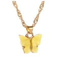 thumbnail image 3 of HOARBOEG Sweet Butterfly Necklace Acrylic Color Clavicle Chain Necklace, 3 of 6