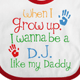 thumbnail image 4 of Inktastic DJ Like Daddy Boys or Girls Baby Bib, 4 of 4