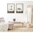thumbnail image 5 of Kate and Laurel Sylvie Giraffe 2 in the Tub Color Framed Canvas Wall Art by Amy Peterson Art Studio, 18x24 Gold, Modern Fun Decorative Bathtub Wall Art for Home Décor, 5 of 6