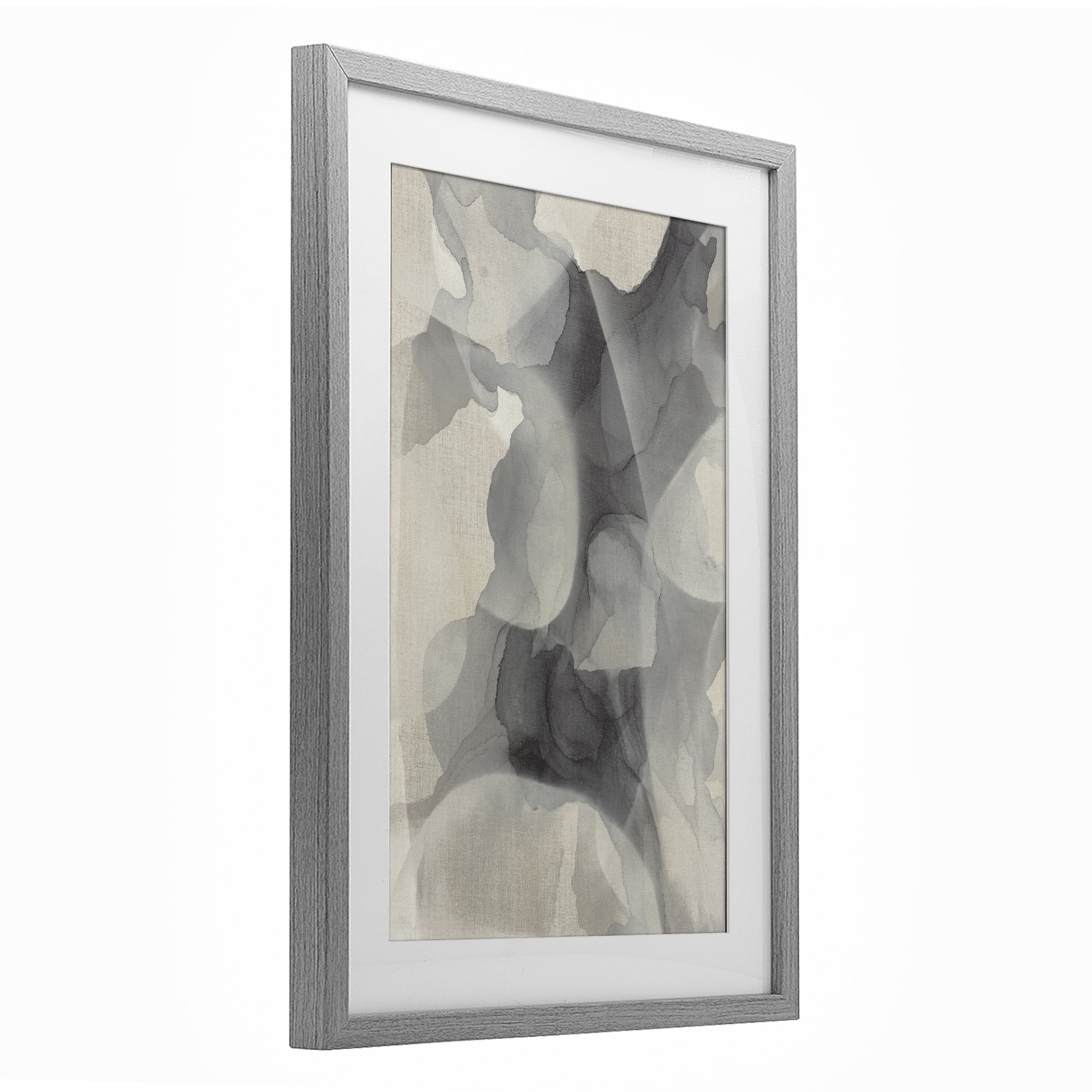 Stupell Industries Mottled Monochrome Abstract Gray Framed Print Under Glass, design by Kippi Leonard