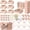 Beige, variant on 48 Packs Pink Beige Spa Party Supplies Set, Sleepover Party Favors with Hair Scrunchies for Bridal Shower, Children Shower, Wedding, Birthday & Special Events (Pink)