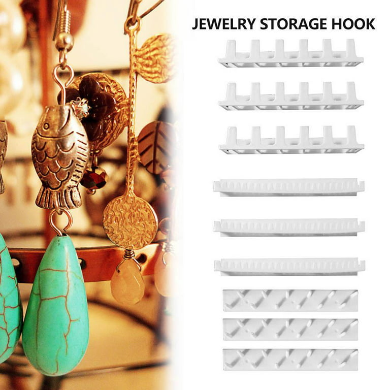 9 Pcs New Adhesive Wall Mount Jewelry Hooks Holder Storage Set Organizer  Display Wall Stickers Hook
