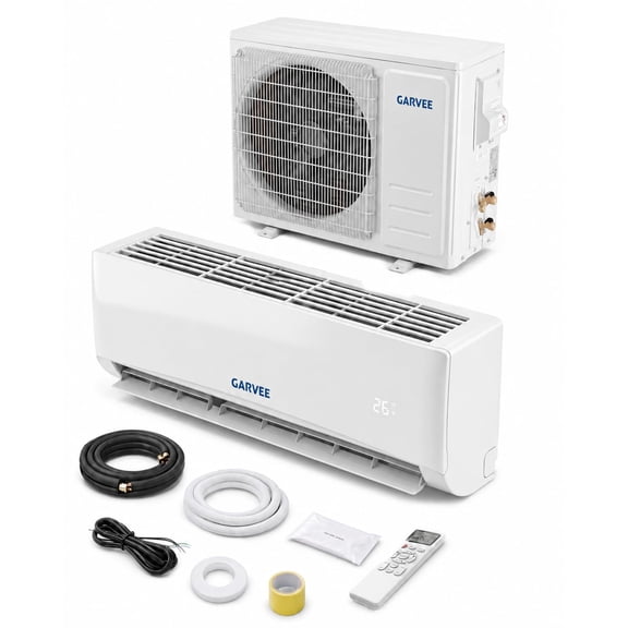 12000 BTU Ductless Mini Split Air Conditioner and Heat Pump System, 17 SEER2, Energy Efficient Central AC, Cools up to 750 Sq Ft, 230V, R32 Refrigerant, No WiFi