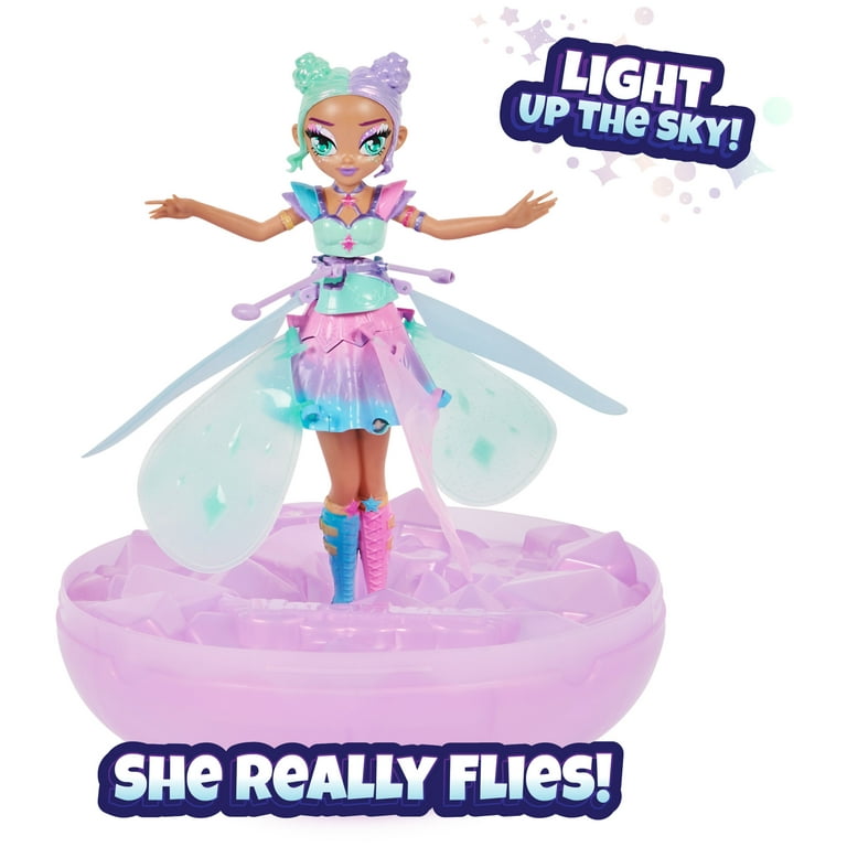 Hatchimals Pixies, Crystal Flyers Pink Magical Flying Pixie Toy, Girl Toys,  Girls Gifts for Ages 6 and up 
