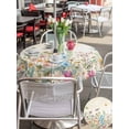 thumbnail image 5 of Outdoor Tablecloths with Umbrella Hole & Zipper, Colorful Floral Round Tablecloth 54 Inch, Farmhouse Vintage Dragonfly Butterfly Flower Waterproof Table Cloth, Patio/Pool/Picnic Table Covers, 5 of 8