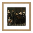 thumbnail image 1 of Van Santvoort Portrait Family Dirck Bas Jacobsz 8X8 Inch Square Wooden Framed Wall Art Print Picture with Mount, 1 of 4