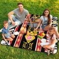thumbnail image 7 of Bohemian Pattern Waterproof Picnic Blanket with Foldable Zipper, Suitable for Outdoor Use, Suitable for Travel, Camping, Beaches, Parks, Grasslands, Picnic Blanket Accessories, 7 of 7