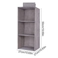 thumbnail image 3 of Naxoaeo Foldable Hanging Shelf Organizer, Closet Storage Rack for Kids Baby Clothes, Large Capacity Hanging Shelves for Nursery Dorm Room, Fabric Organizer, Gray, 3 of 6