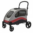 thumbnail image 2 of Foldable Dog Stroller for Large Dogs 135 LBS Capacity, 360° Rotating Wheels with One-Foot Brake, Pet Wagon with Breathable Mesh, Adjustable Handle and Storage Pocket, 2 of 7