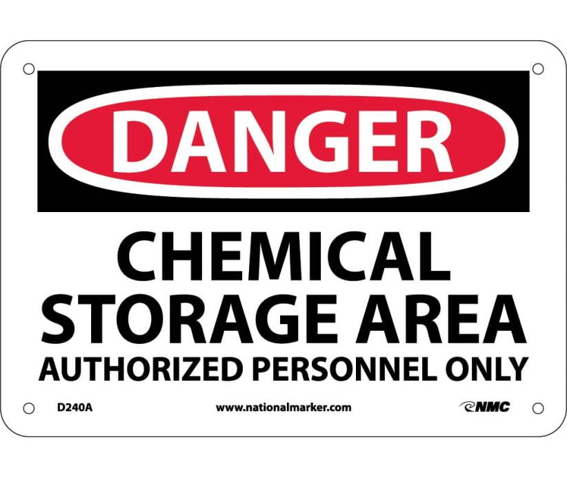 National Marker C310P Hazardous Material Storage Area Caution Sign 7 x 10 PS Vinyl