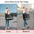 thumbnail image 5 of Black Gothic Sun Moon Flower Pattern Travel Tote Bags for Women Carry On,Large Weekender Bags for Women Travel,Multi Functional Duffle Bag for Work,Shopping,Sports, 5 of 5