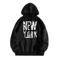 thumbnail image 2 of New York Hoodies for Women 2025 Fall Winter Long Sleeve NY Graphic Hooded Sweatshirt with Pockets Streetwear Pullover Tops, 2 of 4