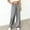 Gray, variant on Womens Pants Drawstring Waist Wide Leg Beach Pants Loose Satin Pajama Pants with Pockets