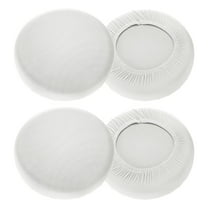 Uxcell 4 Pack Stool Covers Round, 16-20 Inch Bar Stool Covers Washable Dustproof Slipcover Seat Cushion with Elastic for Bar Kitchen Living Room Decor, White