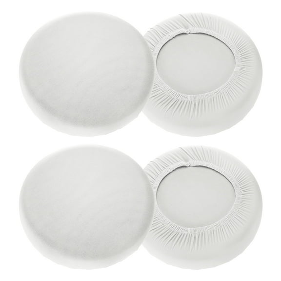 Uxcell 4 Pack Stool Covers Round, 16-20 Inch Bar Stool Covers Washable Dustproof Slipcover Seat Cushion with Elastic for Bar Kitchen Living Room Decor, White