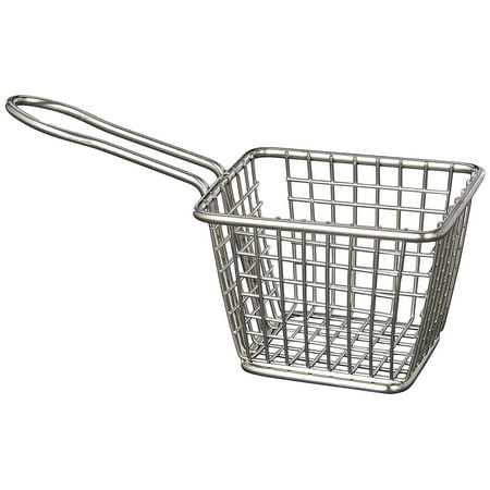 American Metalcraft Rectangular Basket - FRYT433 Stainless Steel Rectangular Fry Basket, 4