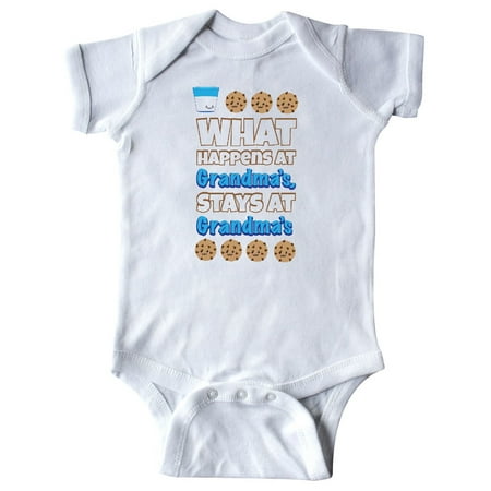

Inktastic What Happens at Grandma s Gift Baby Boy or Baby Girl Bodysuit
