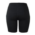 thumbnail image 5 of 3 Pack Women's Cotton Biker Shorts Leggings With Pockets Stretchy High Waisted No See-Through Workout Running Cycling Tummy Control Comfort Activewear, 5 of 5