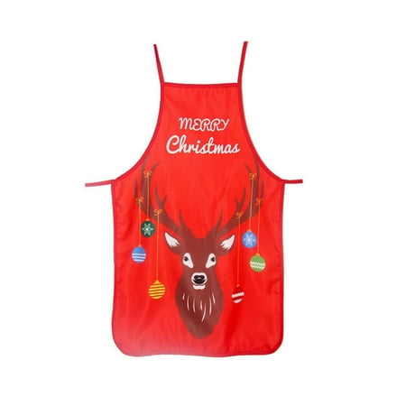 

Christmas Indoor Decorations Outdoor Christmas Decorations Merry Christmas Apron Decoration Elk Xmas Kitchen Accessory Home Decoration Red