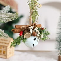 EWASWON White Jingle Bells Christmas Ornaments - Metal Christmas Tree Hanging Decor for Indoor Holiday Festive Ambiance